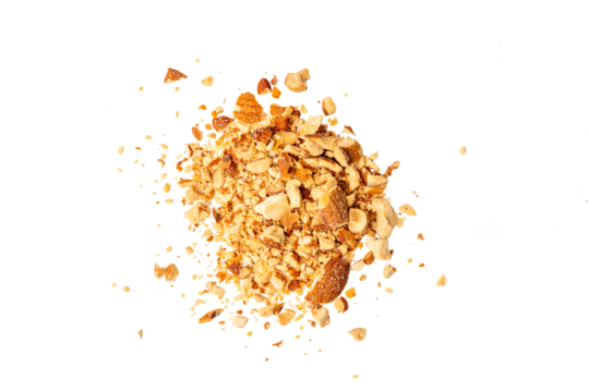 Photo of almond taken with a high-resolution camera using on a white background.