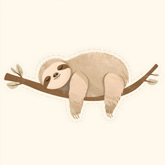 Adorable Sloth Resting on a Branch