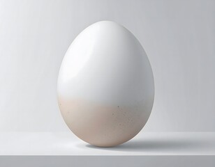 Single Egg on White Surface
