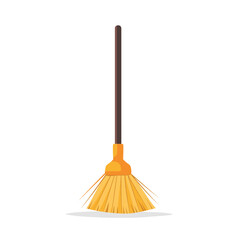 Simple broom vector illustration isolated on white background for cleaning concept