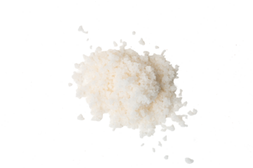Photo of salt taken with a high-resolution camera using on a white background.