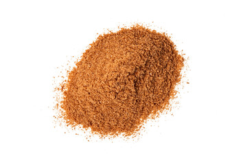 Photo of coco powder  taken with a high-resolution camera using on a white background.