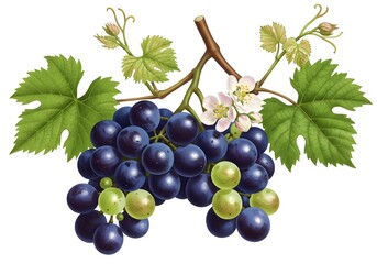 Fototapeta premium Fresh Ripe Grapes On A Branch