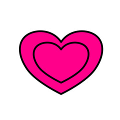 Red heart icons in various plain, heart rate monitor, and broken heart designs. Perfect for Valentine's Day, love, health, medical, or relationship themes. Heart, icon, love, vector.