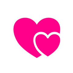 Red heart icons in various plain, heart rate monitor, and broken heart designs. Perfect for Valentine's Day, love, health, medical, or relationship themes. Heart, icon, love, vector.