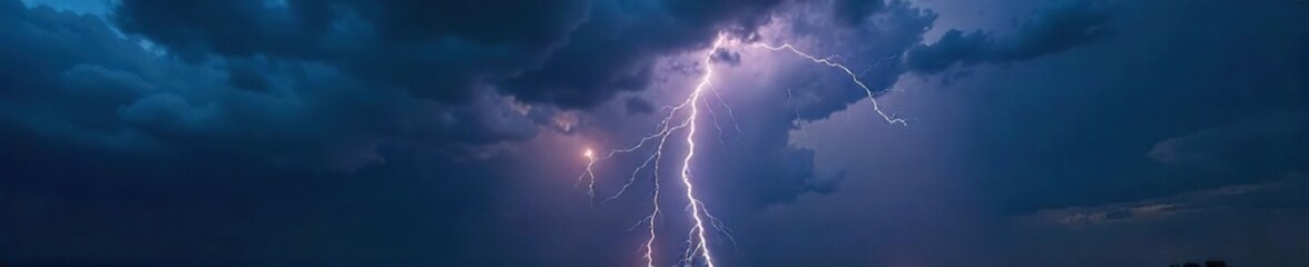 Dramatic dark clouds building overhead, imminent thunderstorm with loud thunder booming in the distance A powerful display of nature's raw energy , intense, lightning, storm clouds