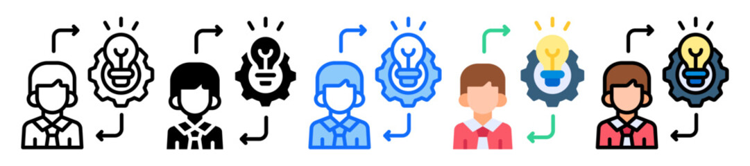 Entrepreneurial Spirit icon Multi Style Vector Illustration