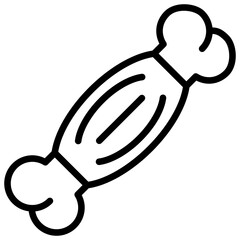 Muscle Outline Icon Design Vector - Illustration of human muscle fiber with tendons, symbolizing strength, anatomy, and physiology