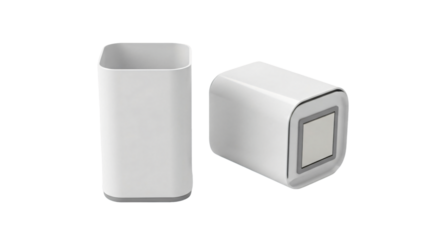 Modern White Smart Home Hub and Display Device.