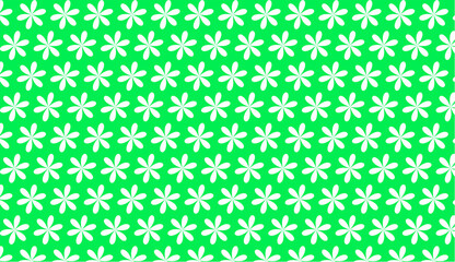 abstract green background with white flora