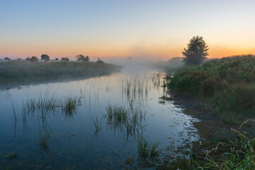misty morning on the river