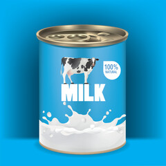 Design of fresh cow's milk cans