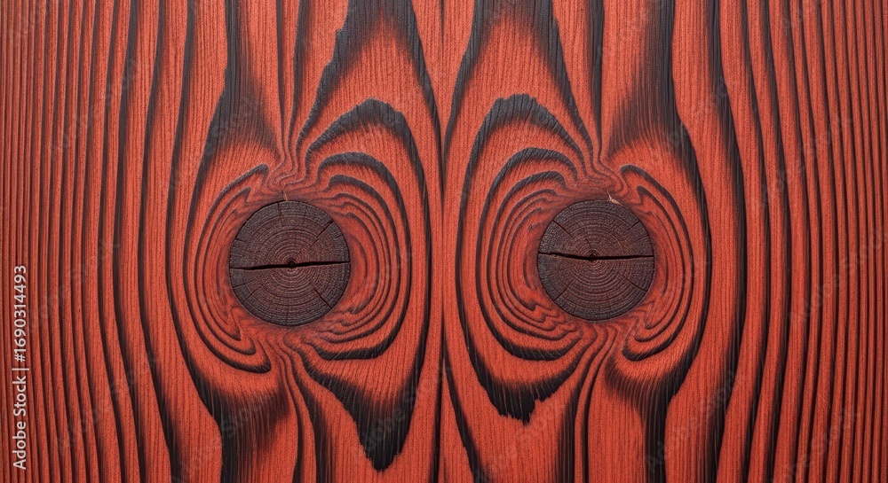 Poster abstract wooden texture: a mesmerizing macro shot showcases intricate wood grain patterns in warm hu