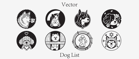 Vector Dog Icon Collection