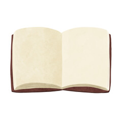 無地の糸とじノート　水彩風手描きイラスト