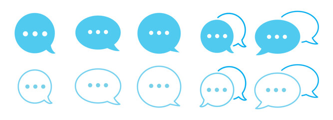 comment icon speech bubble symbol Chat message icons - talk message Bubble chat icon. web vector icon collection set