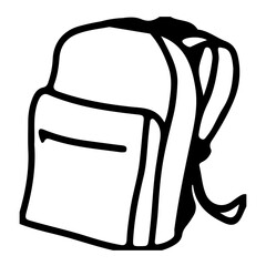 school bag isolated on white