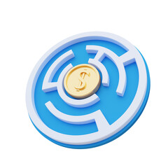 3d illustrations of investment and business strategy for business icons and symbols.3d render.