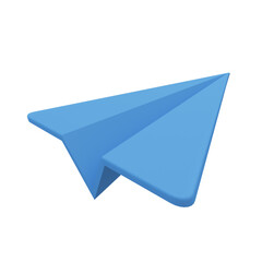 3d illustrations of paper airplane represent to sent status for business icons,sign and symbol.3d render.
