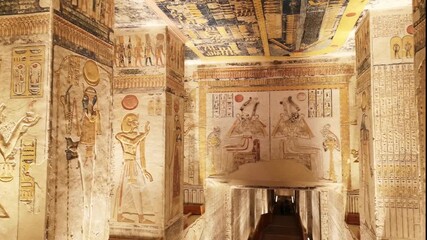 Tomb of Memnon KV9 in the Egyptian Valley of the Kings, in the Theban necropolis, Egypt, Luxor