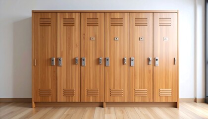 Fototapeta premium Wooden lockers in a room (1)