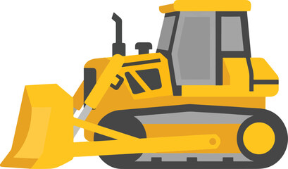 Yellow bulldozer pushing dirt on construction site during daytime, showcasing heavy machinery and industrial activity.