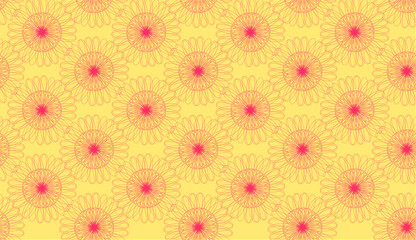 seamless pattern with flora line marks