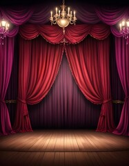 Red gold burlesque background
