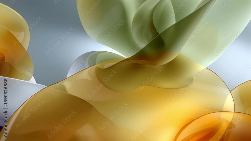 Aufkleber abstract close-up shot of translucent forms in soft colors and shapes for artistic backgrounds and v