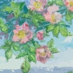 Various oil paintings, flowers, chicks, cottages, roses, peonies, snow capped mountains, chrysanthemums, scenery