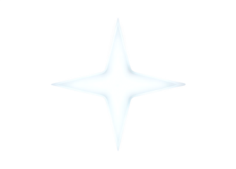 Luminous White Four Pointed Star Sparkle Isolated shine bright isolated on a transparent background