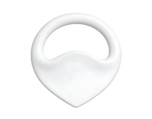 White 3D Location Pin Illustration