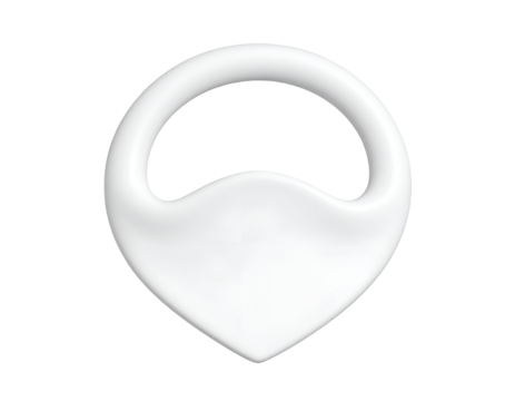 White 3D Location Pin Illustration
