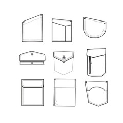 Pockets collection sketch artwork. 
