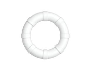 White 3D Life Ring Illustration