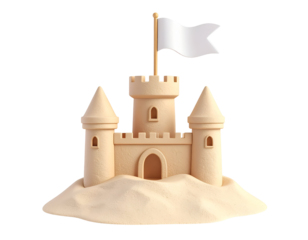 3D Sandcastle Illustration