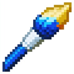 Fototapeta premium Pixel art paintbrush illustration
