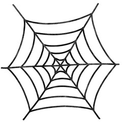 Spiderweb Illustration on Black Background