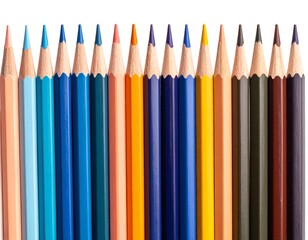 Row of colored pencils