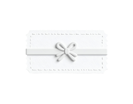 White Gift Voucher 3D Illustration