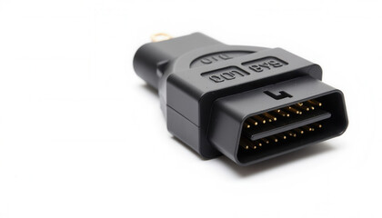 OBD-II car diagnostic connector in black plastic design  