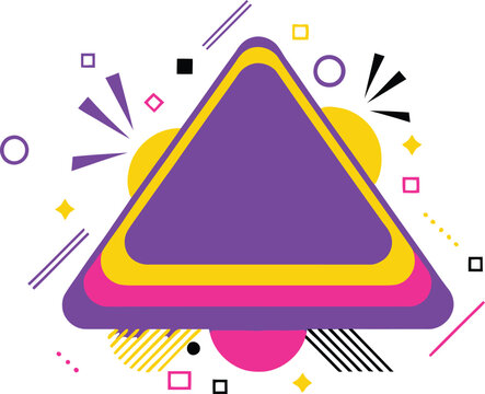 Geometric shapes create an engaging and vibrant abstract presentation template with dynamic energy