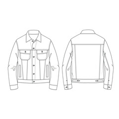 Trucker jacket vector sketch file