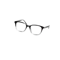 Stylish Black and Transparent Eyeglasses on Black Background
