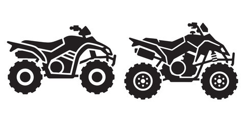 ATV quad bike four wheeler off road vehicle silhouette vector illustration © Depto