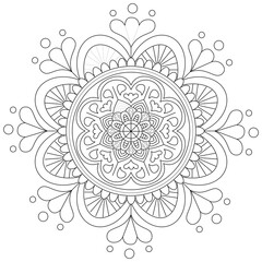 An abstract mandala template design 