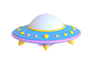 Cartoon UFO 3D Render