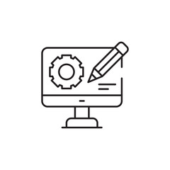 Web Design Tool icon design with white background stock illustration