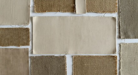 Fototapeta premium Textured Mosaic Wall with Earthy Tones.