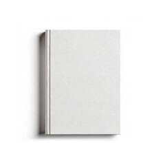 Blank White Book Cover Mockup - Isolated on White Background